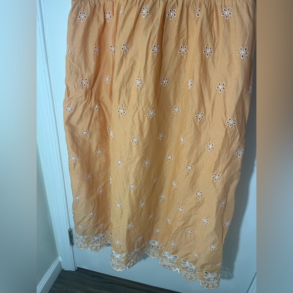 Old Navy Peach Fit & Flare Eyelet Midi Dress - Picture 5 of 11